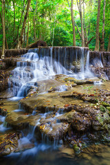 Deep forest Waterfall in Kanchanaburi, Thailand