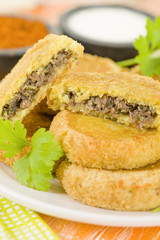 Batata Chap - Middle Eastern potato croquette filled with lamb
