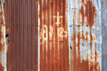 Grunge Rusty galvanized iron plate