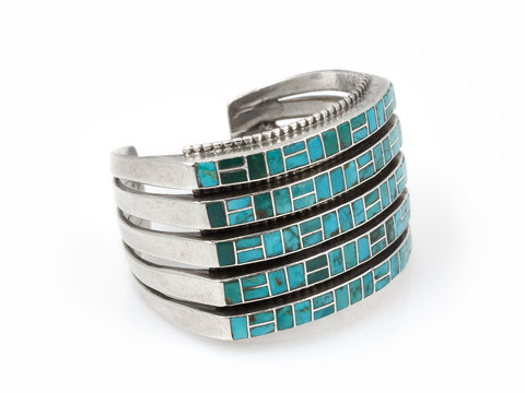 Turquoise and Silver Cuff Bracelet