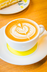 Latte art coffee