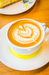 Latte art coffee