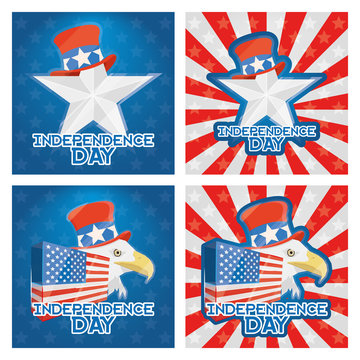 Vector American Independence Day Background