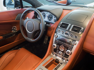 Sportscar dashboard interior