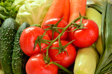 vegetables closeup on the full background horizontal 0826