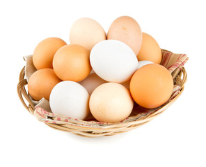 farm eggs in a basket