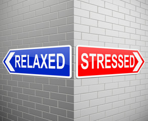 Stressed or relaxed concept.