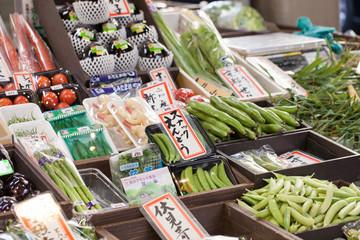 Traditional market in Japan.