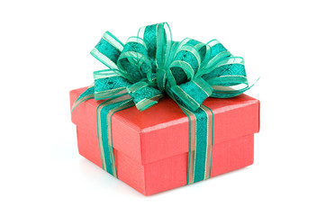 Gift box isolated white background