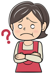 疑問を持つ女性