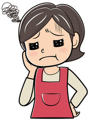 体調不良の女性