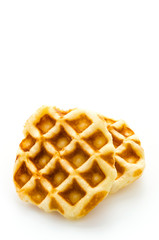 Waffle isolated on white background