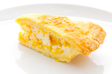Pie corn isolated on white background