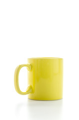 Color mug isolated on white