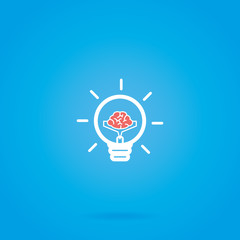 Abstract Bulb Icon Isolated On Background