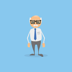 Funny Office Character Isolated On Background