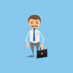 Funny Office Character Isolated On Background