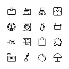 Thin Line Icons For Business and Finance