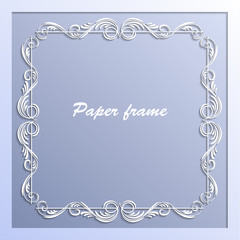 Vector paper square frame