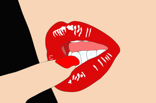 La bocca di una donna molto maliziosa