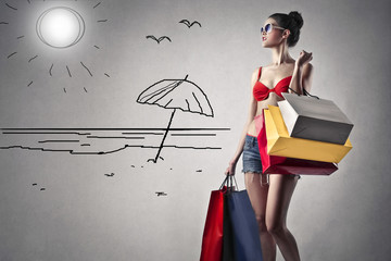 shopping at the beach