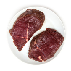 Horse meat steak.