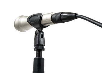 Fototapeta premium Microphone on a white background