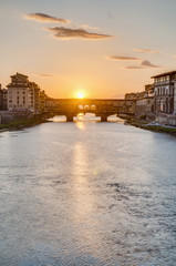 Fototapeta premium The Ponte Vecchio (Old Bridge) in Florence, Italy.
