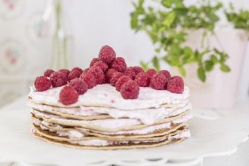 Himbeerpfannkuchentorte