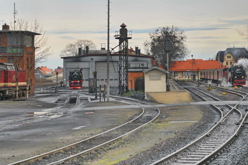 Fototapeta na wymiar Wernigerode, HSB, stacja kolejowa, # 8122