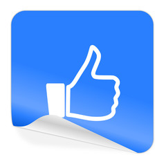 like blue sticker icon