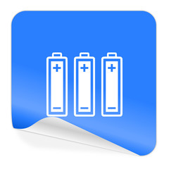 battery blue sticker icon