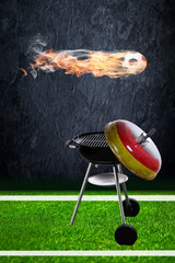 Fussball und grillen