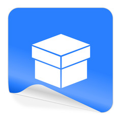 box blue sticker icon