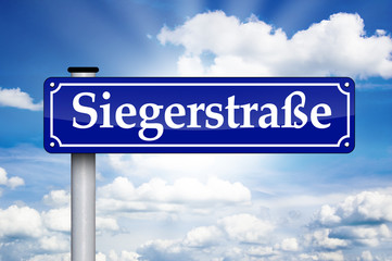 Obraz premium Schild Antik mit Siegerstraße