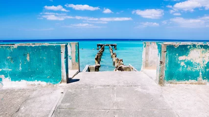 Badezimmer Foto Rückwand Jamaika Blue Docks 2 © Atomazul