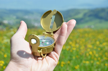 Compass in the hand