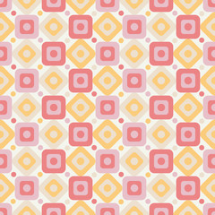 Geometric abstract seamless pattern on white