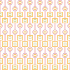 Geometric abstract seamless pattern on white