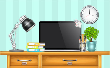 Workplace with Laptop