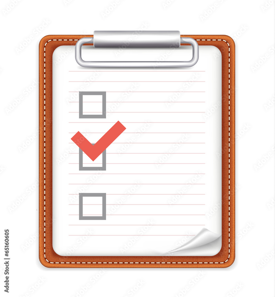 Poster vector form with checklist icon