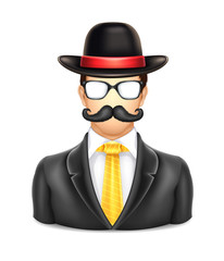 User Man in Hat Icon