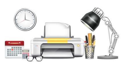 Workplace with Printer