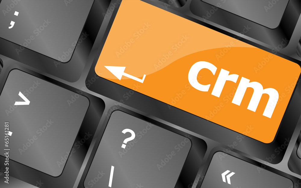 Poster crm keyboard keys (button) on computer pc