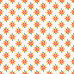 Vector seamless retro style floral tile background