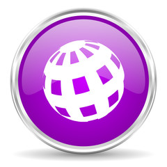 earth pink glossy icon