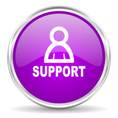 support pink glossy icon