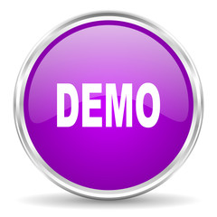 demo pink glossy icon