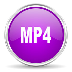 mp4 pink glossy icon