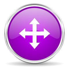 Obraz premium arrow pink glossy icon